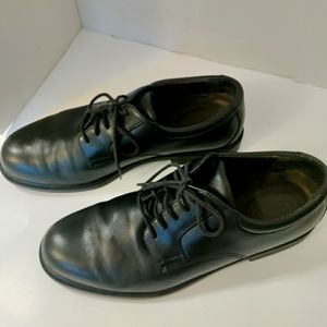 Rockport Oxford  Black Leather Casual Dress Lace Mens Shoes